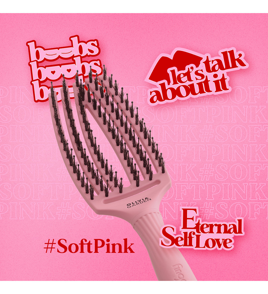 Olivia Garden Fingerbrush (pink edition)